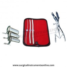 Hegar uterine dilator 3 pieces set,3-4, 9-10, 11-12, mathieu speculum, collin 3pcs